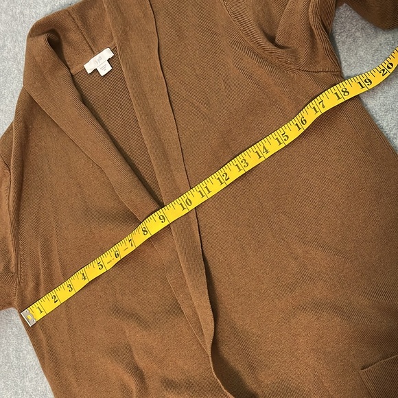 J. Jill Duster Cardigan Sweater Size XS Brown Long Capsule Minimalist Fall - Picture 5 of 9